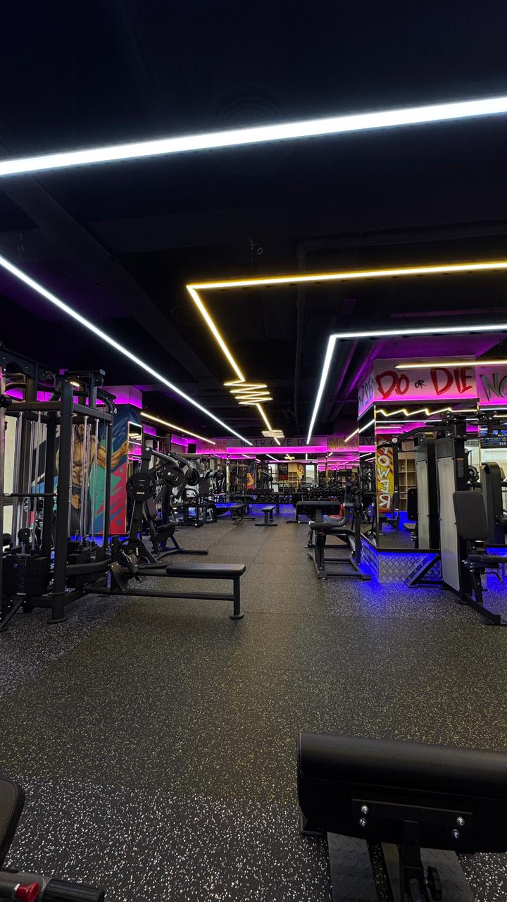Turbo Fitness Club Abu Dhabi Neon Floor and Machines